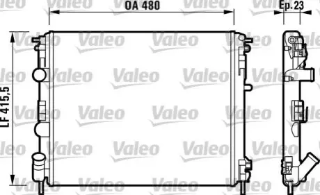 Радиатор, охлаждение двигателя Valeo 732721