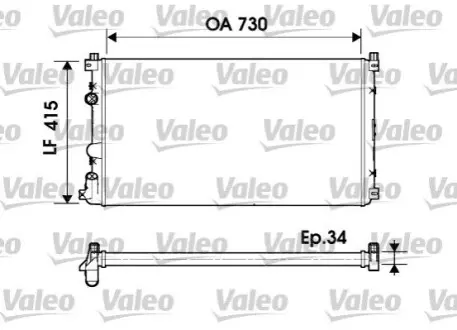Радиатор, охлаждение двигателя Valeo 732918