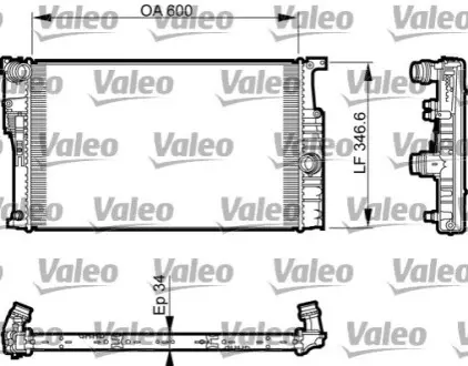Радиатор, охлаждение двигателя Valeo 735456