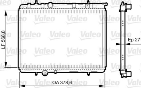 Радиатор, охлаждение двигателя Valeo 735597