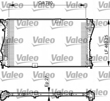 Радиатор, охлаждение двигателя Valeo 735599