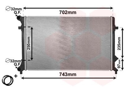 Радіатор, охолодження двигуна Van Wezel 58002205