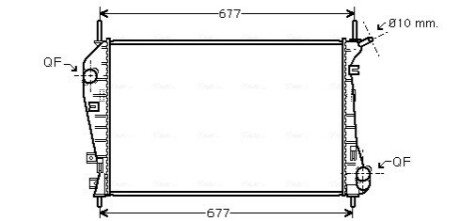 Радіатор, охолодження двигуна AVA COOLING FDA2337