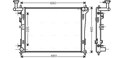 AVA KIA радіатор охолодження Ceed 1.4/2.0 07- AVA COOLING HYA2180