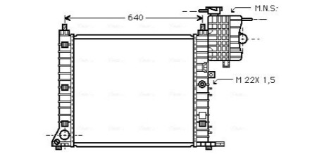 Радиатор, охлаждение двигателя AVA COOLING MS2213