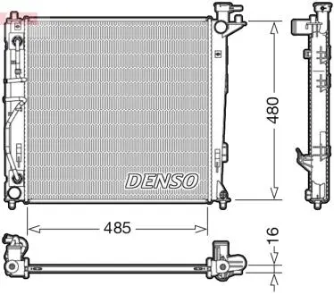 Радіатор, охолодження двигуна DENSO DRM41007