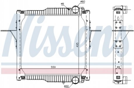 Радіатор, охолодження двигуна NISSENS 63784