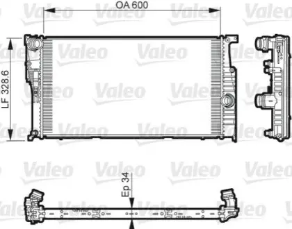 Радиатор, охлаждение двигателя Valeo 735612