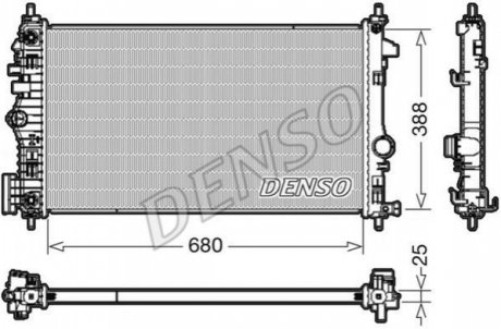 Радіатор, охолодження двигуна DENSO DRM20108