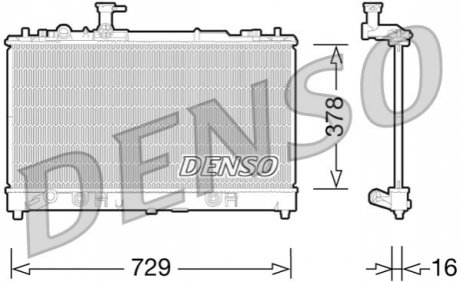 Радиатор, охлаждение двигателя DENSO DRM44026 (фото 1)