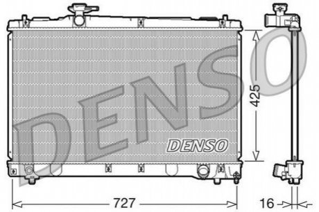 Радіатор, охолодження двигуна DENSO DRM50034