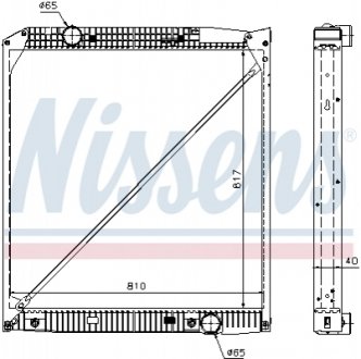 Радиатор, охлаждение двигателя NISSENS 62652A