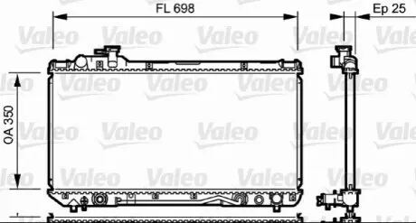 Радиатор, охлаждение двигателя Valeo 734172