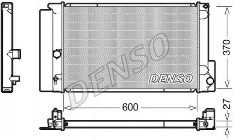 Радиатор, охлаждение двигателя DENSO DRM50087