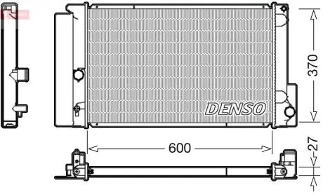 Радіатор, охолодження двигуна DENSO DRM50087