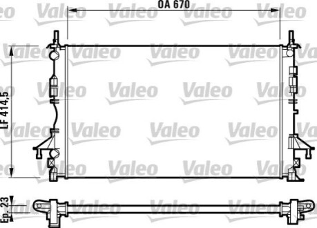 Радіатор, охолодження двигуна Valeo 732827