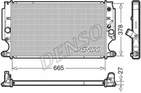 Радиатор, охлаждение двигателя DENSO DRM50088 (фото 1)