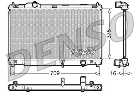 Радіатор, охолодження двигуна DENSO DRM51001