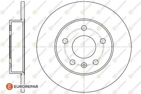 Диск ГАЛЬМ?ВНИЙ К-КТ Eurorepar 1618883180 (фото 1)