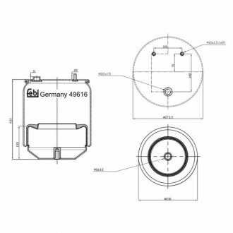 Баллон пневматической рессоры FEBI BILSTEIN 49616