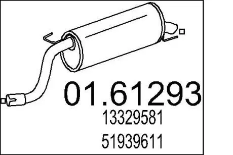 Умик коек. FIAT 500L 1.4.. MTS 01.61293