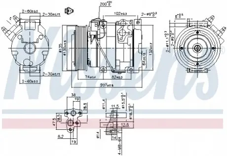Компресор кондиціонера NISSENS 89558