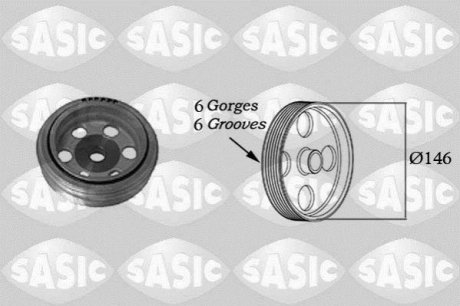 Ременный шкив, коленчатый вал SASIC 2150016 (фото 1)