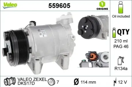 КОМПРЕССОР КОНДИЦИОНЕРА NISSAN Valeo 559605