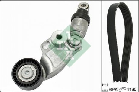 Комплект ременя генератора Mazda 3/6/CX-5 2.2D 12- INA 529 0119 10