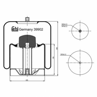 Кожух пневматичної ресори FEBI BILSTEIN 39902 (фото 1)