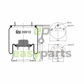 Кожух пневматичної ресори FEBI BILSTEIN 39910