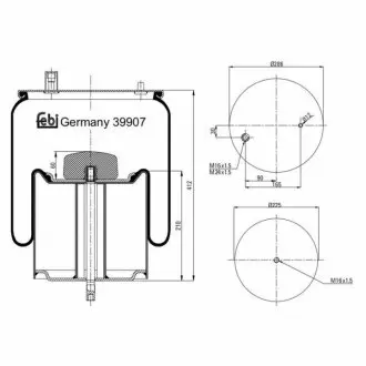 Кожух пневматичної ресори FEBI BILSTEIN 39907