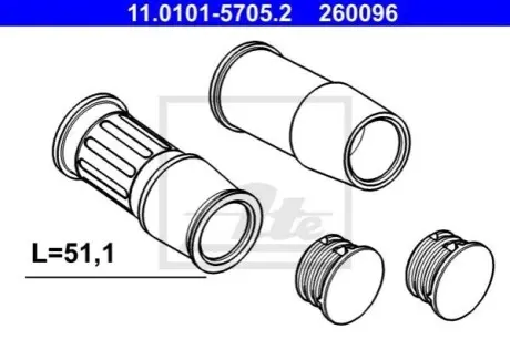 Комплект направляющей гильзы ATE 11.0101-5705.2