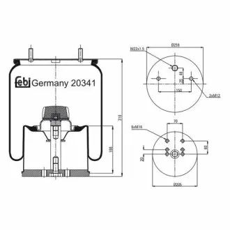 Кожух пневматичної ресори FEBI BILSTEIN 20341