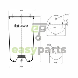 Кожух пневматичної ресори FEBI BILSTEIN 20481