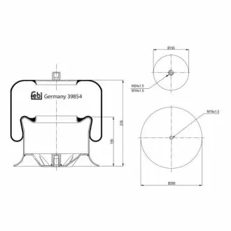 Кожух пневматической рессоры FEBI BILSTEIN 39854