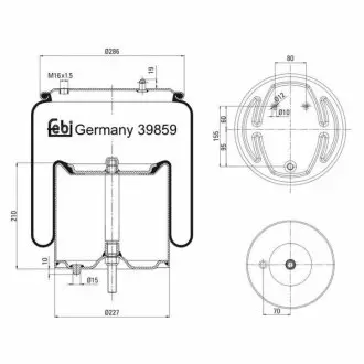 Кожух пневматичної ресори FEBI BILSTEIN 39859