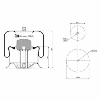 Кожух пневматической рессоры FEBI BILSTEIN 39870