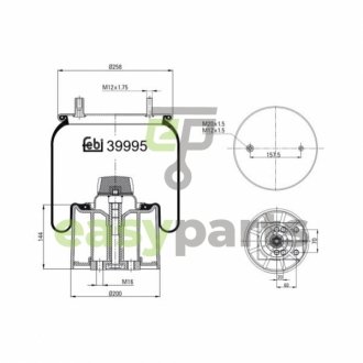 Кожух пневматической рессоры FEBI BILSTEIN 39995