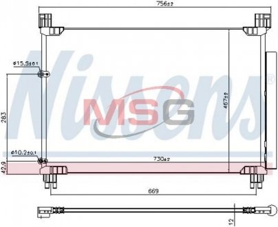 Ч?ODNICA КОНДИЦИОНЕРА LEXUS NISSENS 941147