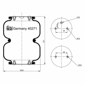Кожух пневматической рессоры FEBI BILSTEIN 40271