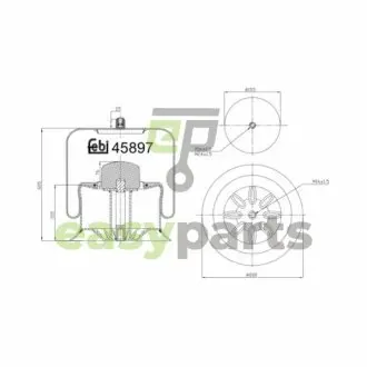 Кожух пневматической рессоры FEBI BILSTEIN 45897
