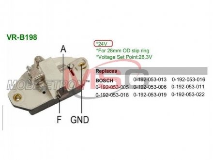 Регулятор напруги генератора MOBILETRON VR-B198