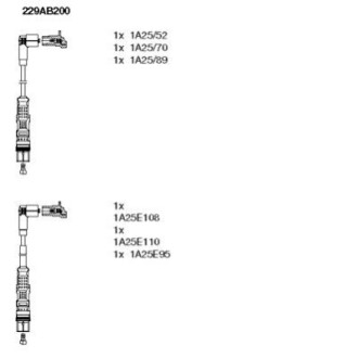 Комплект проводів запалювання BREMI 229AB200