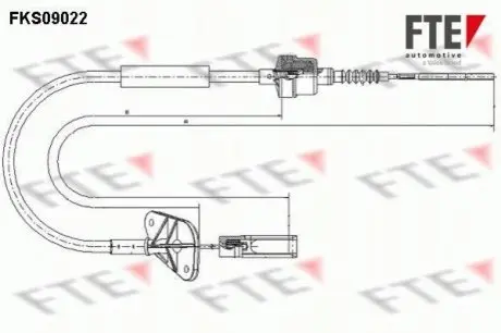 Трос, управління зчепленням FTE FKS09022