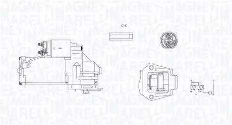 Стартер FORD 2.4 Di 2.3 kW MAGNETI MARELLI 063721245010