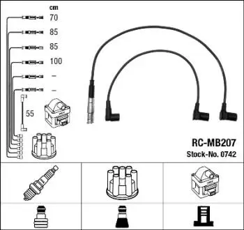 Комплект проводів запалювання NGK 0742