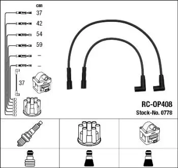Комплект проводів запалювання NGK 0778