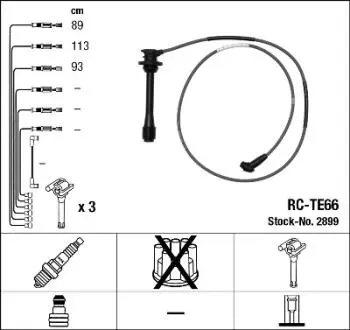 Комплект проводів запалювання NGK 2899