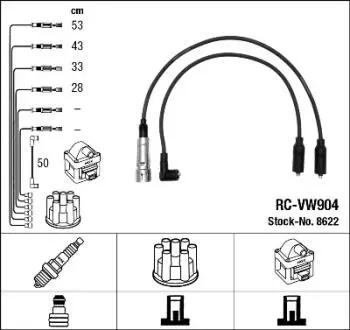 Комплект проводов зажигания NGK 8622